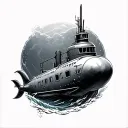 submarine tattoo design idea