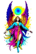 Angel tattoo design idea