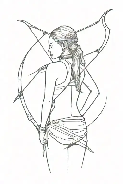 tattoo of a Brazilian Indian holding a bow and arrow tattoo design idea