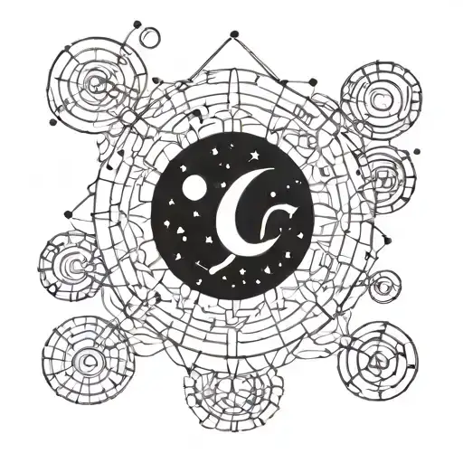 Aquarius constellation tattoo design idea