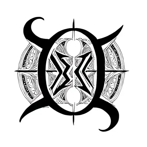 Alpha And Omega letters tattoo design idea