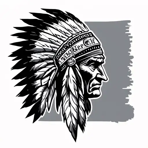 kansas city Chiefs arrowhead indian  chief  tattoo design idea