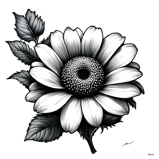 Zinnia tattoo design idea