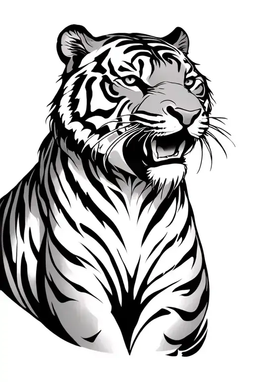 tiger tattoo Japanese style design tattoo design idea