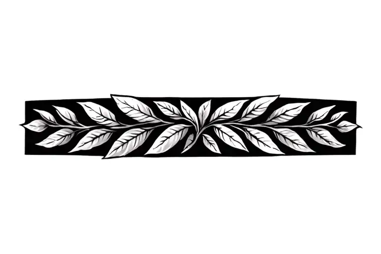 greek laurel arm cuff tattoo design idea