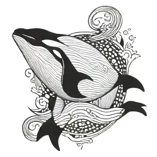 orca whale tattoo design idea