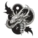 alien, dragons, drugs, weird  tattoo design idea