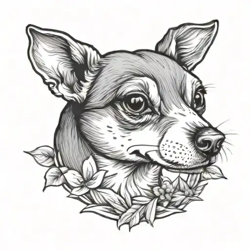 chipmunk beagle tattoo design idea