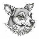 chipmunk beagle tattoo design idea