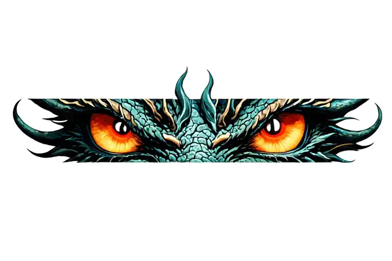 single dragon eye tattoo design idea
