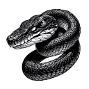 Rattlesnake tattoo design idea