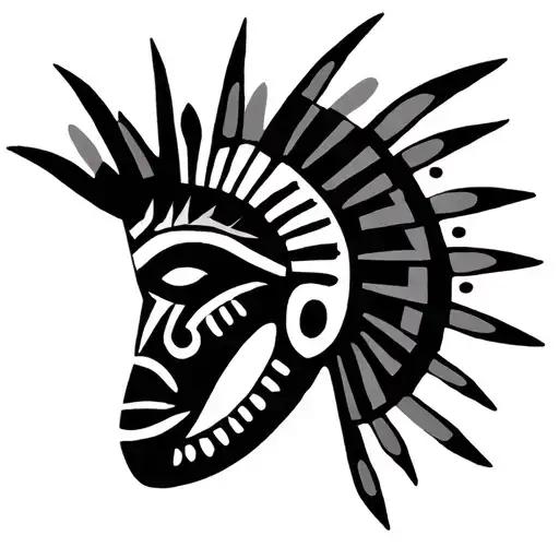 Kokopelli tribal tattoo design idea