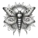 like a moth to a flame tattoo design idea