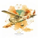 cessna 172 geometric design tattoo design idea