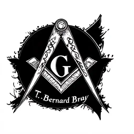 "T. Bernard Bray" Freemason symbol incorporated tattoo design idea