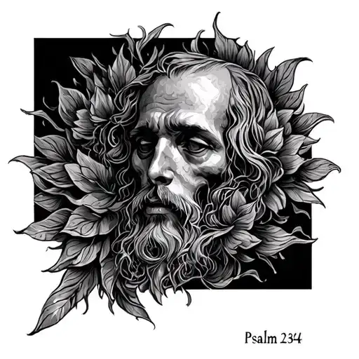 psalm 23:4 tattoo design idea