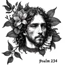 psalm 23:4 tattoo design idea