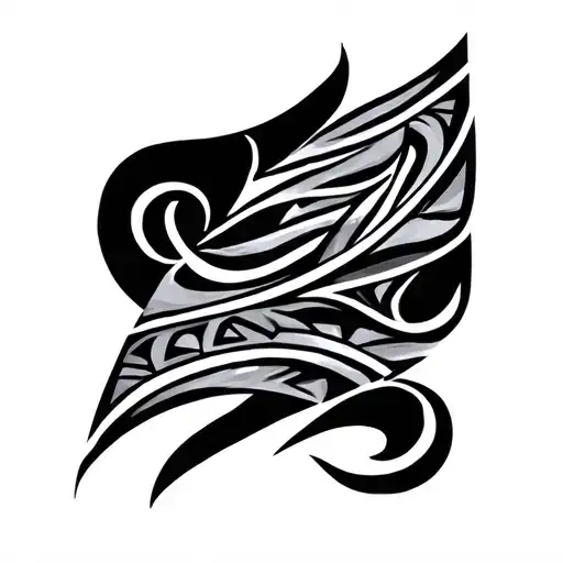 minimalist tribal band on bicep tattoo design idea