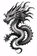 Wrap around dragon twice fore arm tattoo feminine  tattoo design idea