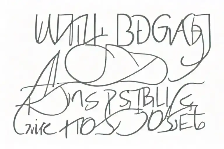 With God all things are possible design tattoo design idea