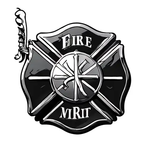 Firefighter Maltese Cross tattoo design idea