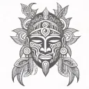 Taino warrior tattoo design idea