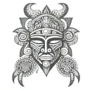 Taino warrior tattoo design idea