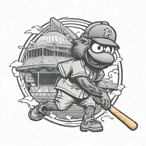 PHILLIE PHANATIC SWINING THE BAT tattoo design idea