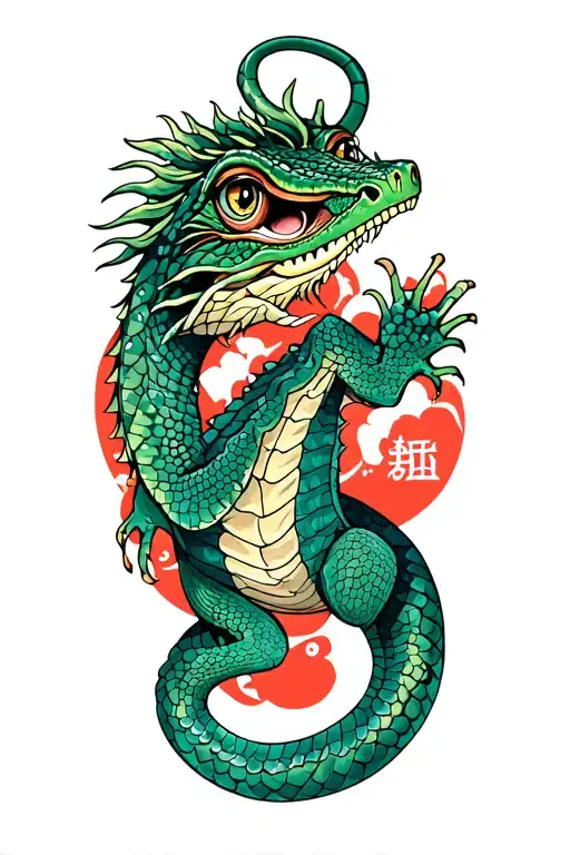 reptile with name tattoo tattoo design idea