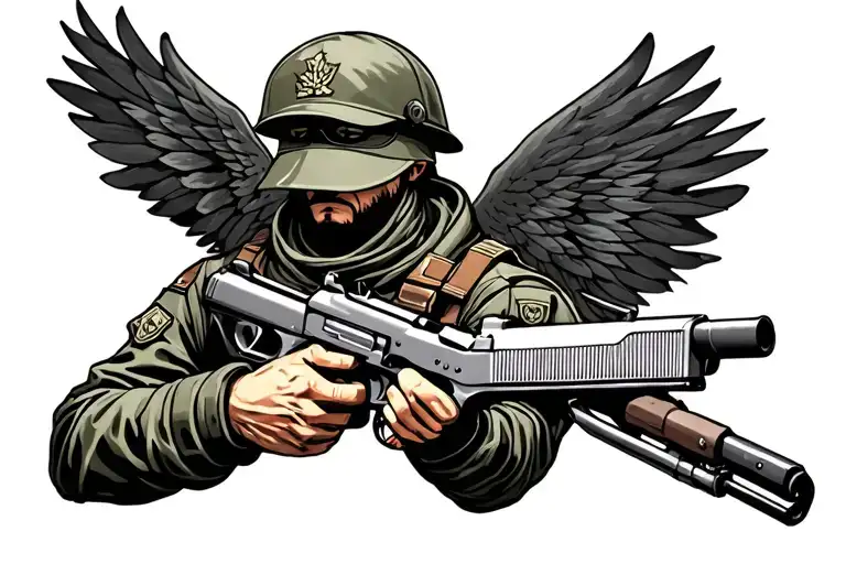 army, canadian, Latvian, gunner, Tap-V tattoo design idea