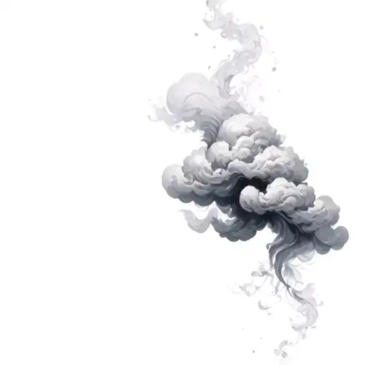 Coverup Clouds and Smoke tattoo design idea