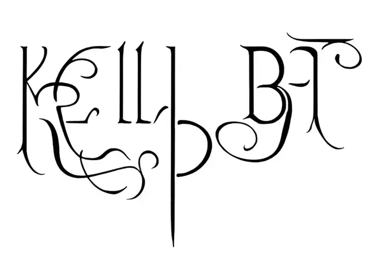 "kelly bert" ambigram tattoo design tattoo design idea