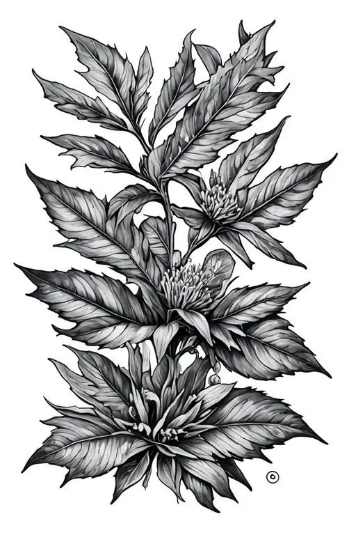 A tattoo featuring a detailed botanical illustration of the client's favorite plant species tattoo design idea