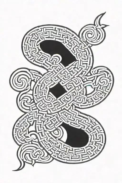 buddhist symbol endless knot tattoo design idea