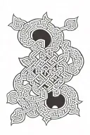 buddhist symbol endless knot tattoo design idea