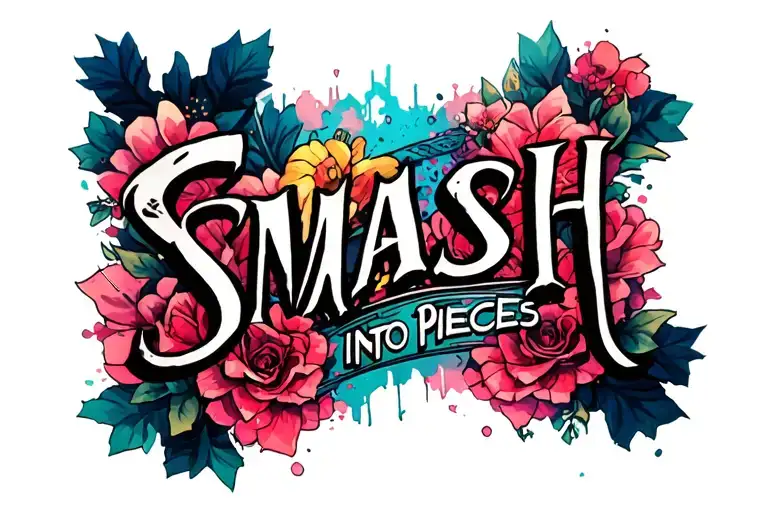 design a smash into pieces song lyric tattoo tattoo design idea
