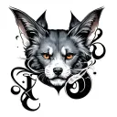 hidden m j tattoo design idea