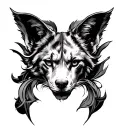 hidden m j tattoo design idea