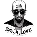 DO.4.LOVE in the same style and font has the rapper 2pac as on his chest the words 2.die.4 tattoo design idea