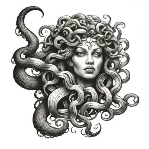 Medusa alt gothic style tattoo design idea