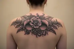 vaginal tatoo representing two sides tattoo design idea