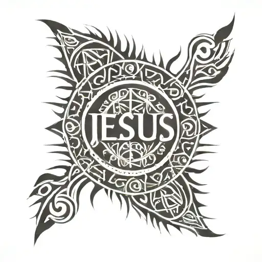 JESUS IS KING tattoo design idea