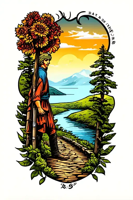 Camino de Santiago tattoo design idea