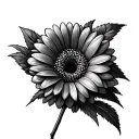 Gerbera tattoo design idea