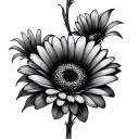 Gerbera tattoo design idea
