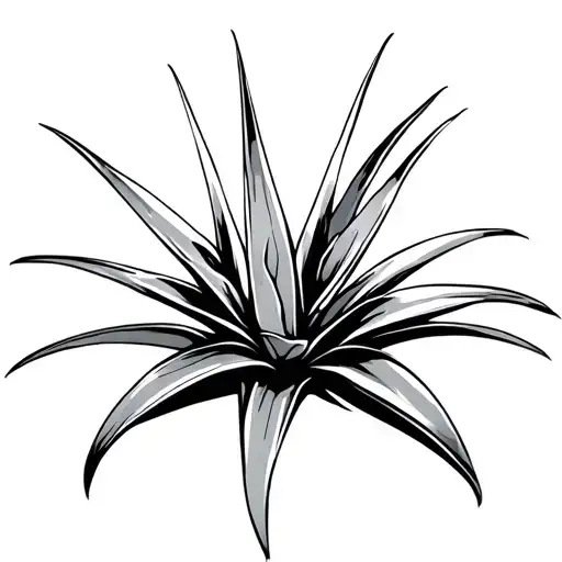 Aloe plant color simple pretty tattoo design idea