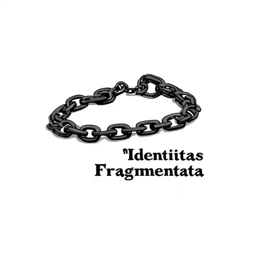 "Identitas Fragmentata" Open link chain necklace tattoo design idea