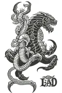 Leo dad Scorpio daughter cancer son tattoo design idea