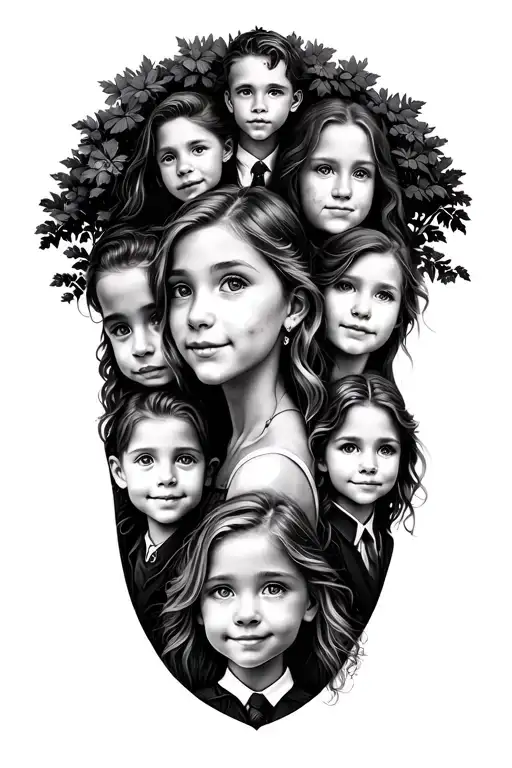 Generation tree. Children's name Lia Lara Jon. Mrs. Sandra Mann Sascha. Parents Thomas and Pia. Brother Sven tattoo design idea