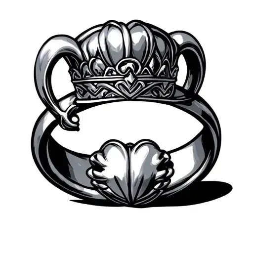claddagh ring tattoo design idea